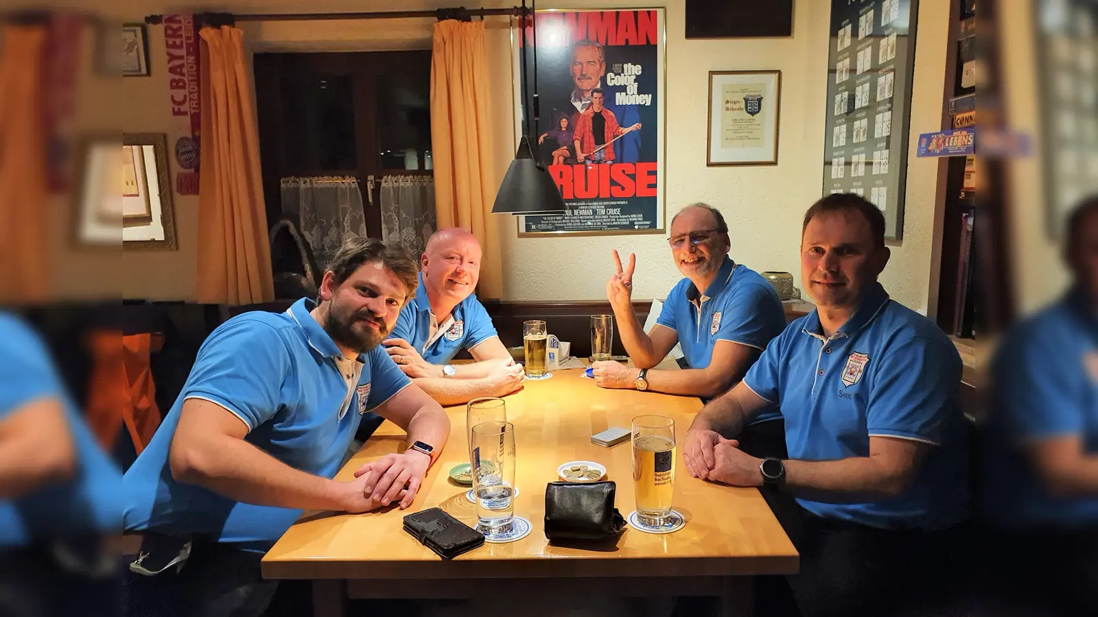 Erneut siegreich (v. li.): Daniel Kern, Wolfgang Maier (beide 2. Mannschaft), Ralf Hentschel und Josef Scharl (beide 1. Mannschaft). (Foto: Thomas Deuter)