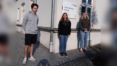 Die aktuellen Bufdis (v.li.) Jakob Hutter, Lena Klesy und Rebecca Huthansl haben von der Zeit stark profitiert. (Foto: Caritas)