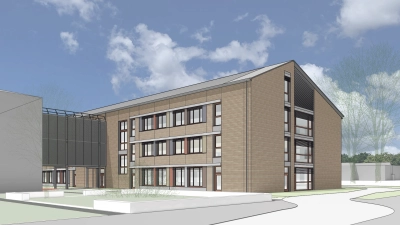 Hier zu sehen ist der Entwurf der Erweiterung des Gymnasiums in Kirchseeon.<br> (Foto: © Landratsamt Ebersberg)