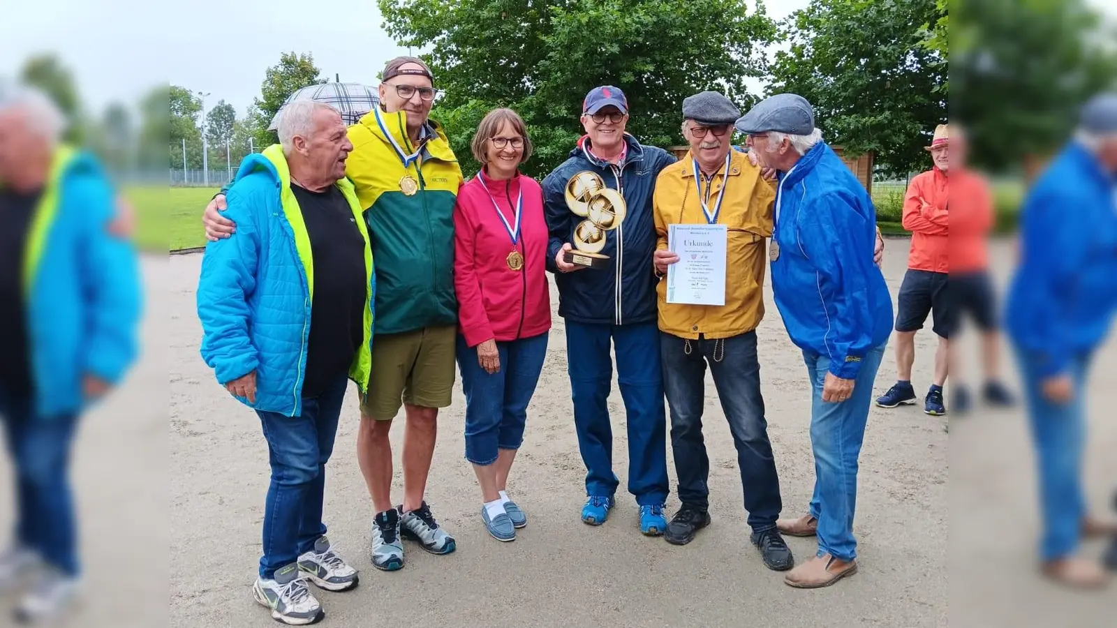 Stadtmeister 2024 (Stadtmeister 2024 Team WETOK v.li. Martin Hofmair 1. Vorstand, Tomas Hillebrand, Susanne Trompler, Werner Haupt, Karl Pritzl und Abteilungsleiter Kurt Bauer). (Foto: RGSV Moosburg)