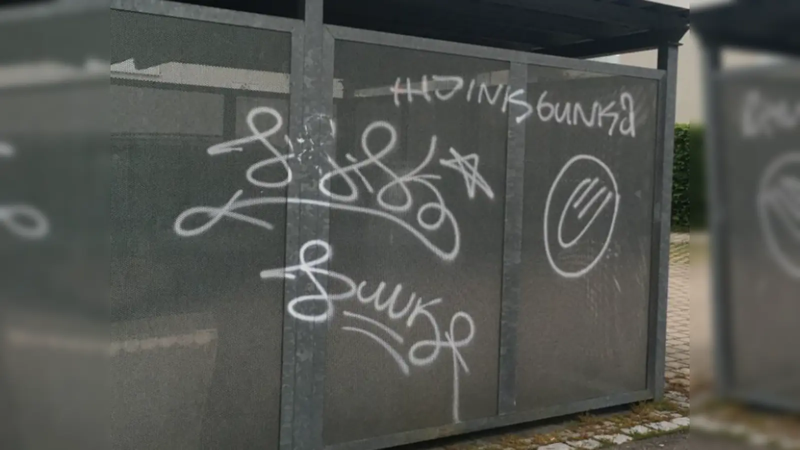 Graffiti-Schmierereien in Unterschleißheim. (Foto: Polizei)