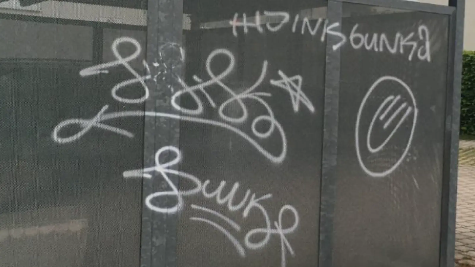 Graffiti-Schmierereien in Unterschleißheim. (Foto: Polizei)