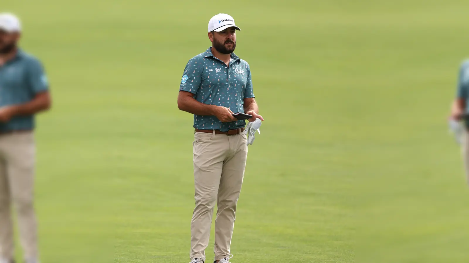 Stephan Jäger am ersten Loch während der ersten Runde der BMW Championship im Castle Pines Golf Club 2024 in Castle Rock, Colorado. (Foto: Harry How)