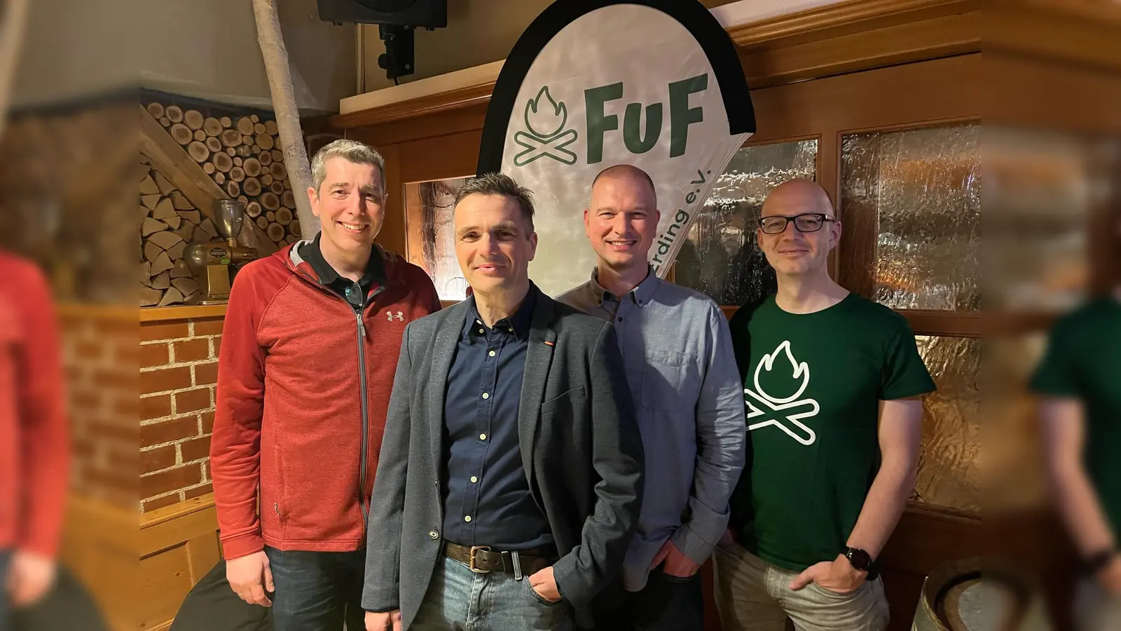 Der wiedergewählte FuF-Vorstand: Tobias Metsch, Gabriel Elmer, Alexander Weiler, Lars Lotzenburger (v.l.). (Foto: FuF)