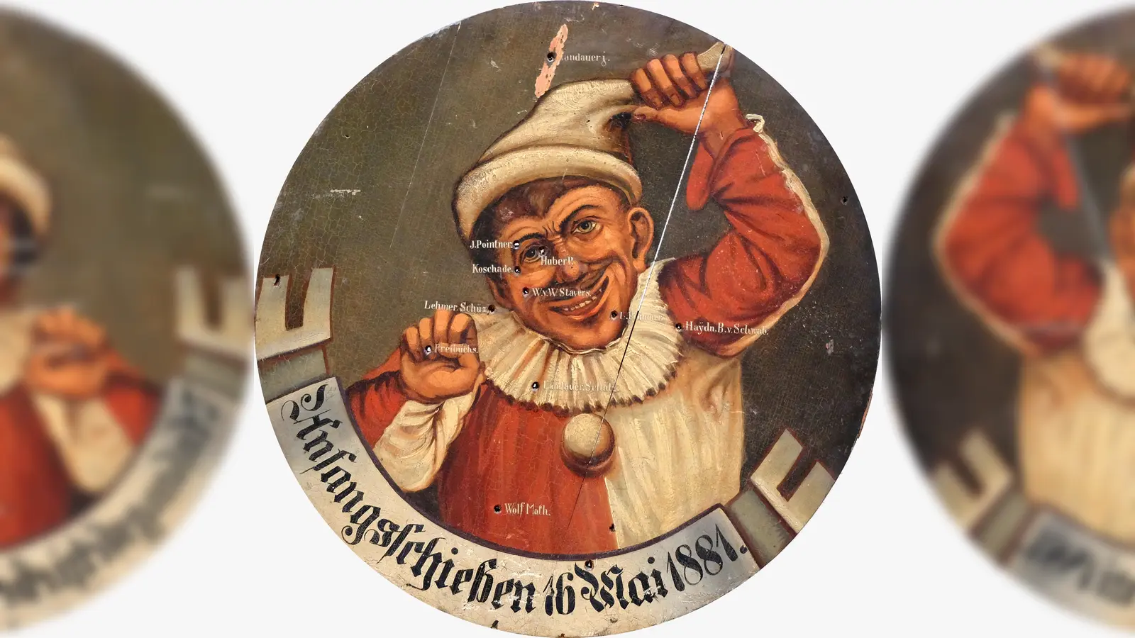 Historische Schützenscheibe aus dem Jahr 1881. (Foto: FSG Erding)