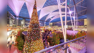 Nach zweijähriger Pause öffnet heuer wieder der stimmungsvolle Weihnachts- und Wintermarkt am Flughafen für Passagiere und Besucher. (Foto: FMG/Bernd Ducke)