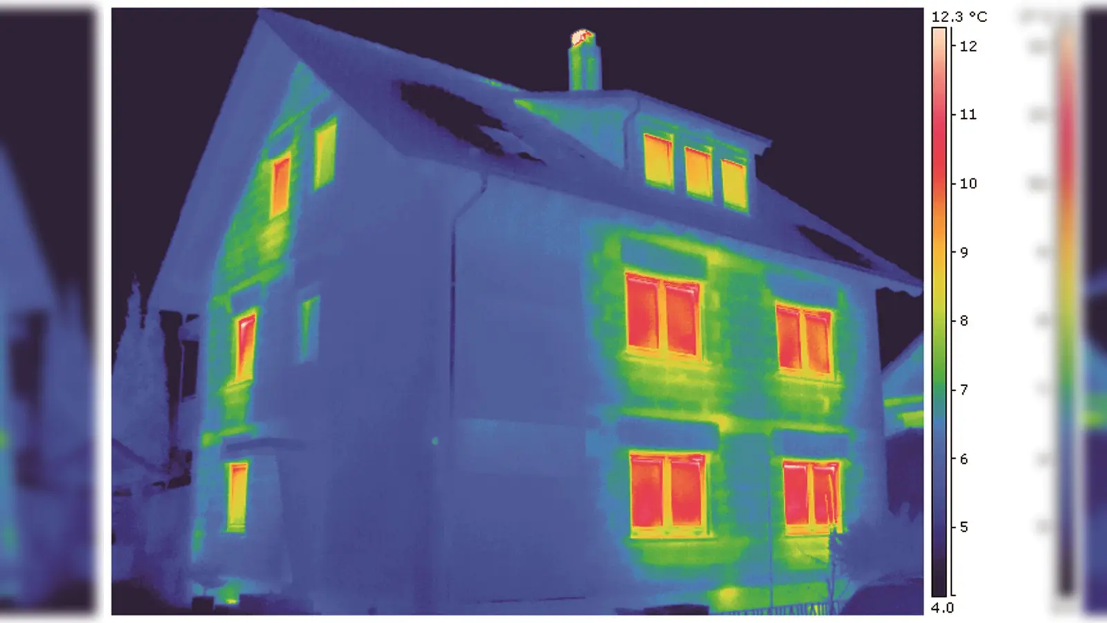 Mit dem Thermografie-Verfahren werden Schwachstellen in der Wärmedämmung sichtbar. (Foto: Delta GmbH)