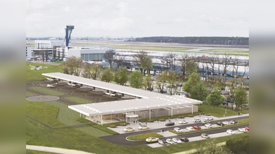 Am "Taxistand" der Zukunft bringen senkrechtstartende Flugzeuge Passagiere von Stadt zu Stadt. (Foto: Lilium)