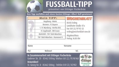 Fußballtipp KW 38 (Grafik: Wochenblatt Erding)