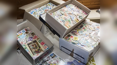 Ein voller Schuhkarton mit ausgelösten Marken wiegt ca. 3,5 kg und beinhaltet ca. 50 bis 60.000 Briefmarken! (Foto: Kolpingsfamilie)