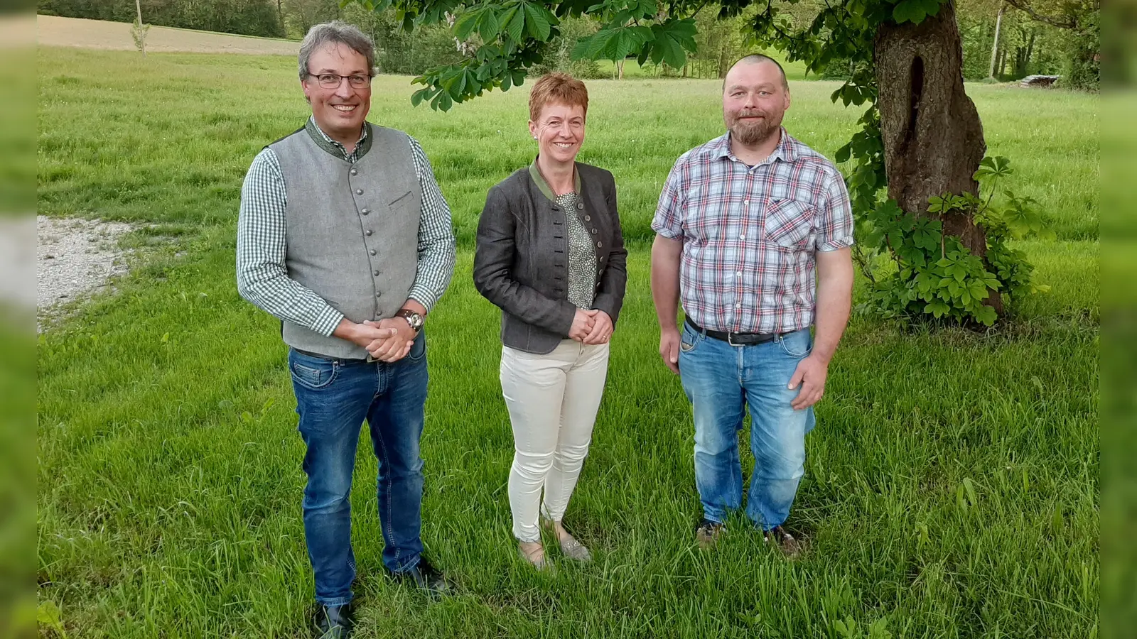 Michael Hamburger (Wahlleiter), Sabine Berger (Ortsobmann), Baptist Winkler (Stv. Ortsobmann) (v.l.)  (Foto: M. Hamburger)