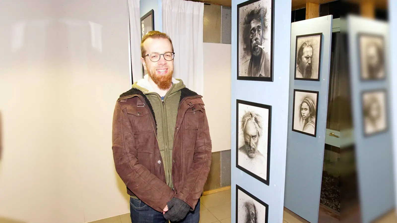 Heiko Juranowitsch hat erst vor zwei Jahren mit dem Malen von Portraits begonnen. (Foto: bro)