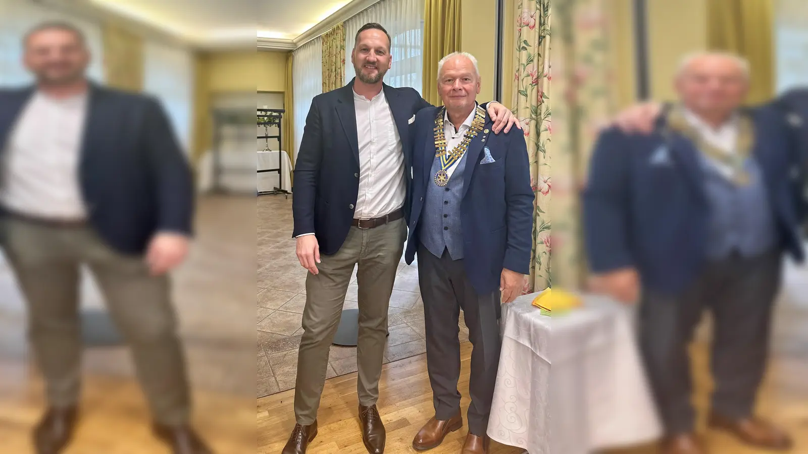 Der scheidende und der neue Präsident der Rotarier: Petros Giovis und Wolfgang Gieron (re.) (Foto: Rotary)