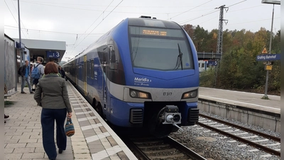 Fahrgäste des Meridian aus Rosenheim können wieder direkt zur Linie 444 umsteigen. (Foto: Stefan Dohl)