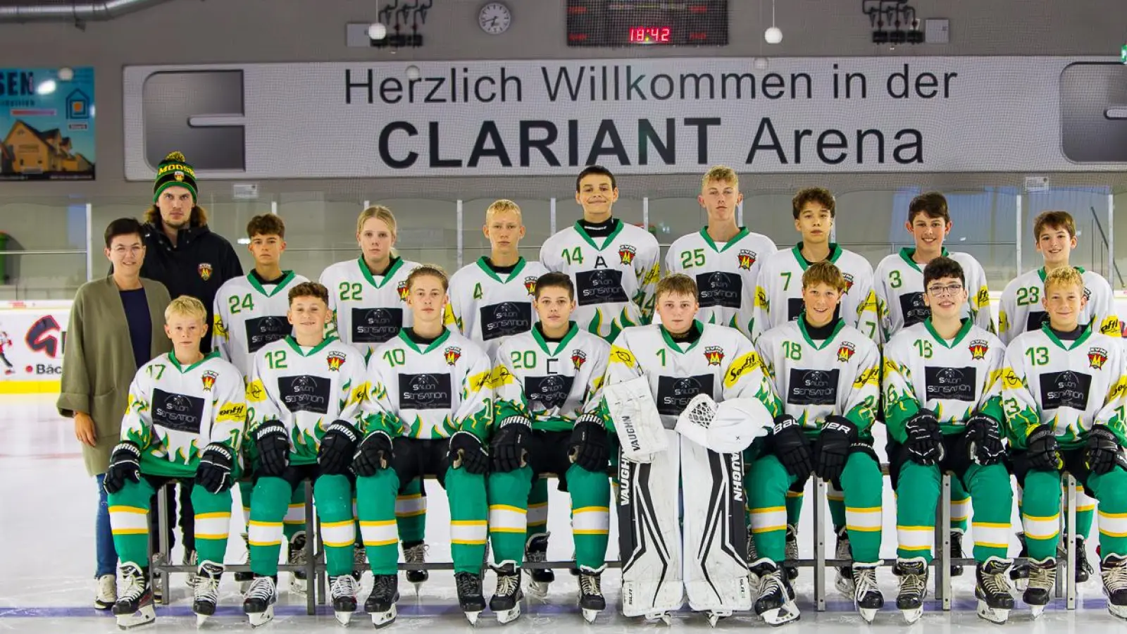 Die Spieler der U 15 freuen sich auf die neue Saison. (Foto: EV Moosburg)