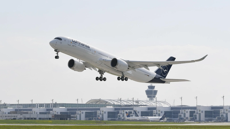 Der Airbus A350-900 der Lufthansa ist das derzeit modernste Langstreckenflugzeug. (Foto: Flughafen München)