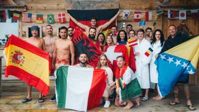 Vertreter aller Nationen sind zum Weltrekordversuch eingeladen! (Foto: Therme Erding)