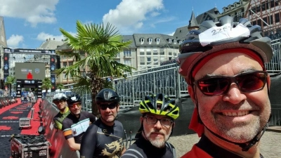 Gute Laune in Frankfurt... (Foto: privat/Trisport)