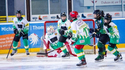 Am Ende blieb ein Achtungserfolg und ein Punkt im Nachbarduell für die Youngsters aus Moosburg/Landshut. (Foto: EV Moosburg)