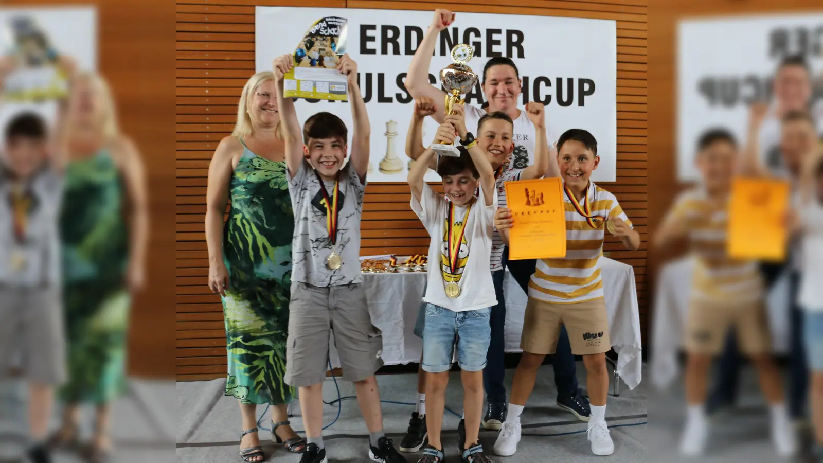 Die Mannschaft 1 der Grundschule am Ludwig-Simmet-Anger sicherte sich den ersten Platz in der Wertung der Grundschulen. (Foto: Montessori Verein Erding)