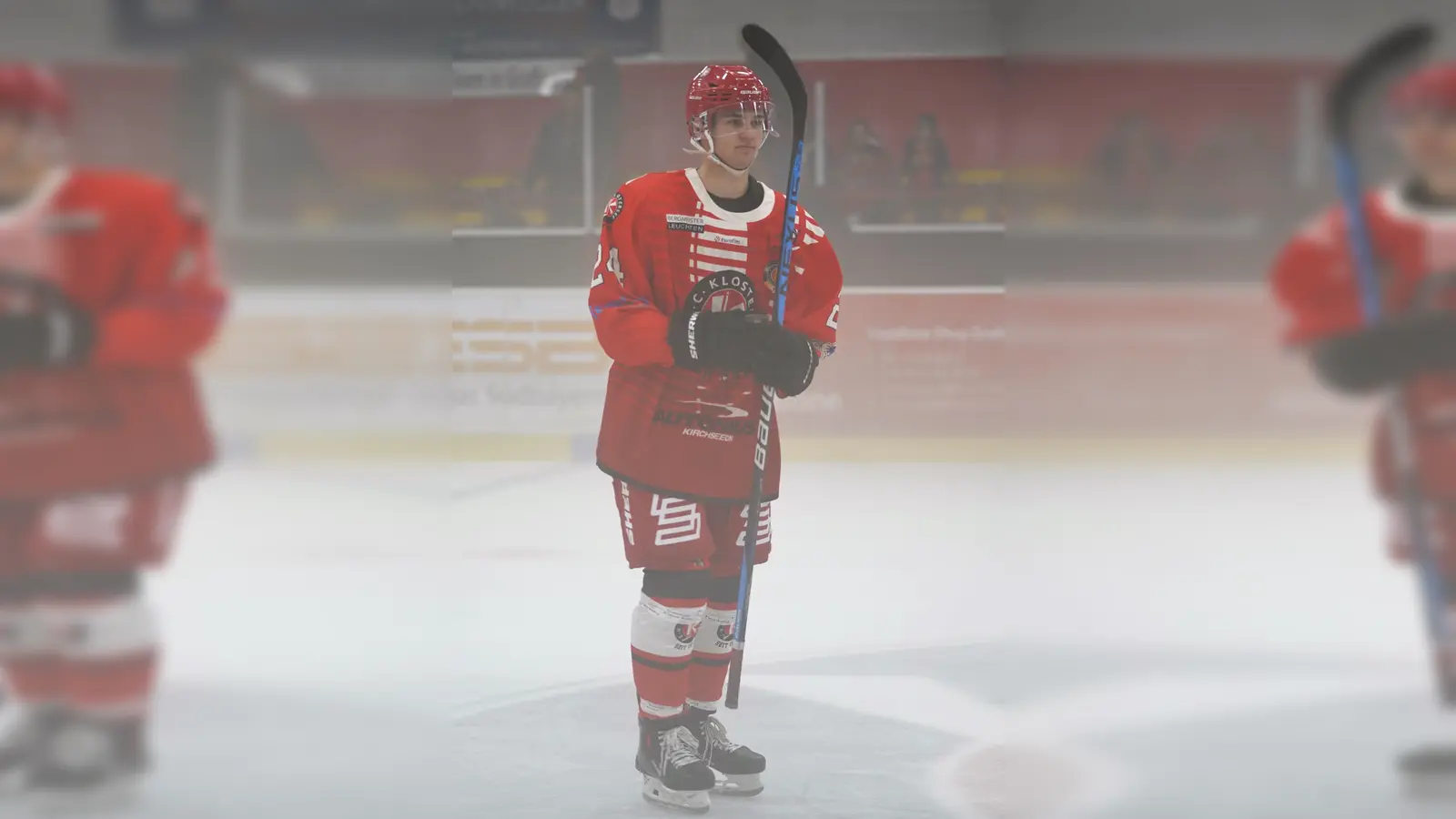 Der junge Stürmer Julian Dengl erzielte im Heimspiel gegen die Lindau Islanders das erste und bislang einzige Saisontor für den EHC Klostersee. (Foto: smg/EHC)