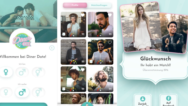 Die neue Dating-App Diner-Date soll Menschen zusammenbringen. (Foto: Diner Date)