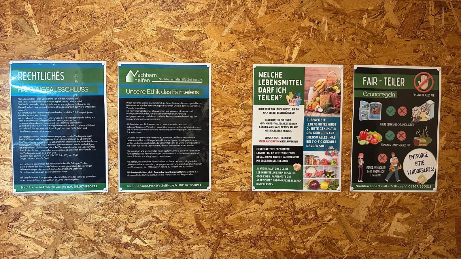 Alle wichtigen Infos hängen direkt vor Ort aus. (Foto: nsc)